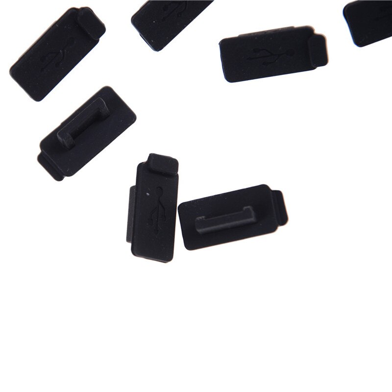 10Pcs Black Pc Laptop Usb Plug Cover Stopper Rubber Soft Silicon Dust Cap