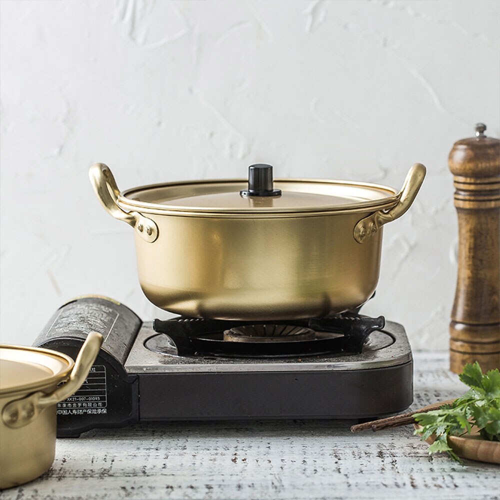 Koreaanse Ramen Noodles Pot Aluminium Soeppan Met Deksel Noedels Melk Ei Soep Kookpot Snelle Verwarming Voor Keuken Kookgerei