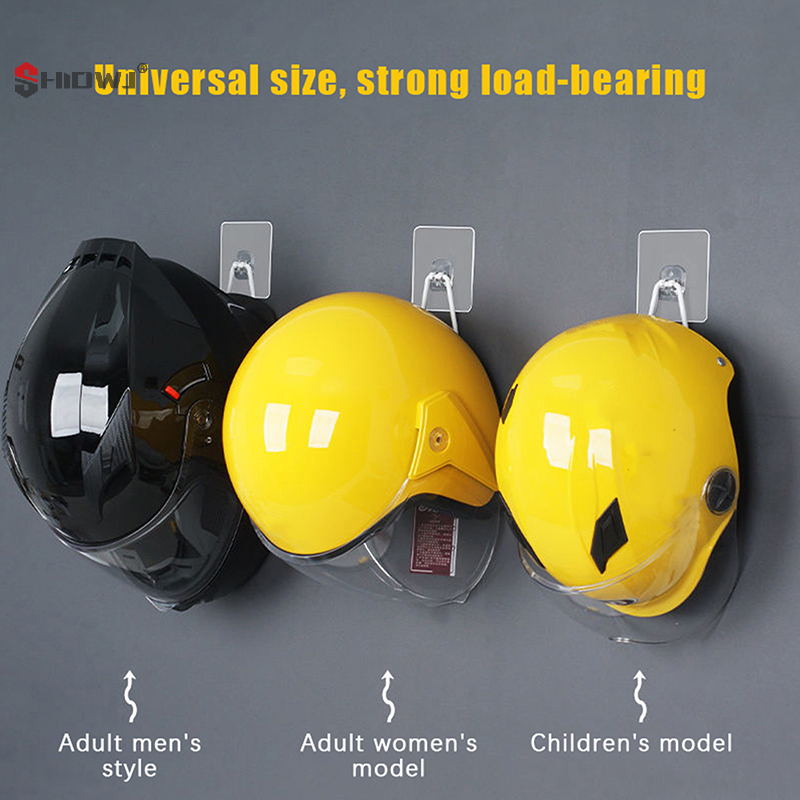 Motorcycle Helmet Rack Multipurpose Wall Mount Metal Hooks For Helmets Holder Mount Bicycle Helmet Display Hanger Stand