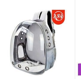 Astronaut Rugzak Voor Honden En Katten Ruimte Reizen Kat Zak Draagbare Outdoor Tas Huisdier Transparante Grote Capaciteit Pet Carrier: Grijs