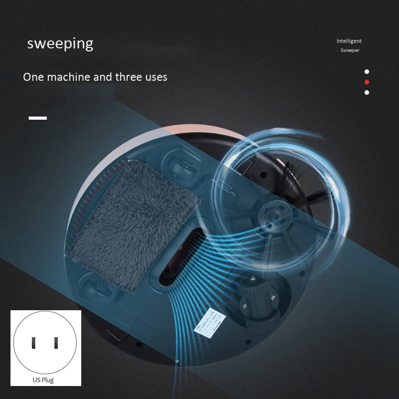 Multifunctional Robot Vacuum Cleaner , 3-In-1 Auto Rechargeable Smart ing Robot Dry Wet ing Vacuum Cleaner Home US Plu