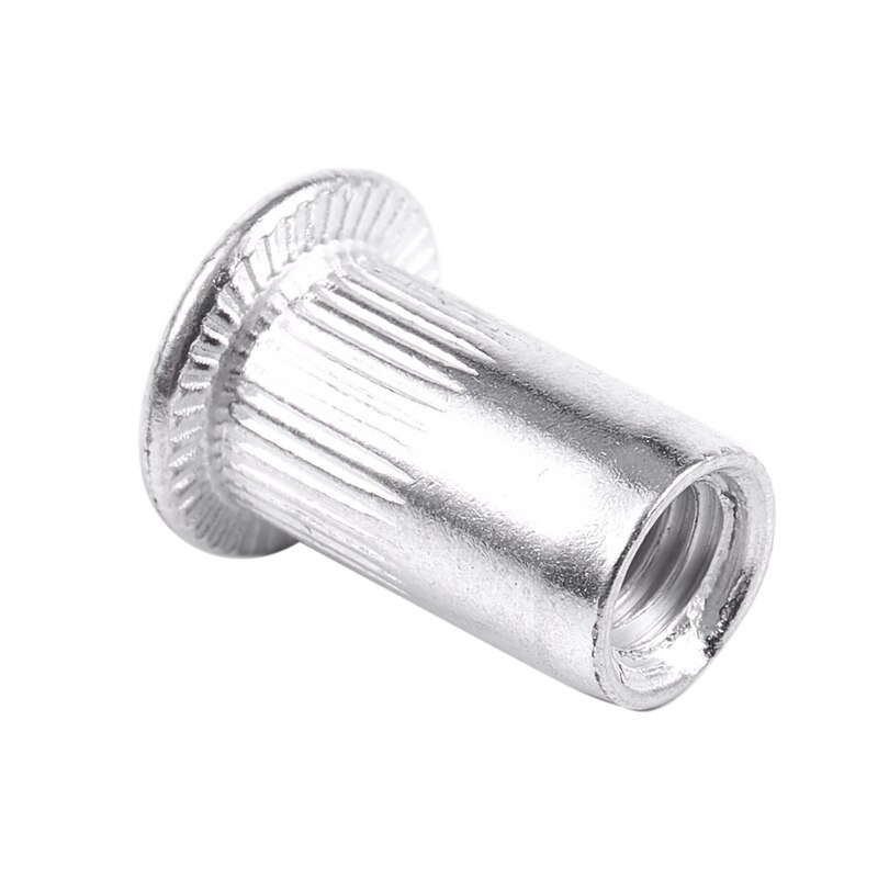 M5 Aluminium Threaded Rivnuts Flat Head Rivet Nuts Nutserts 100Pcs