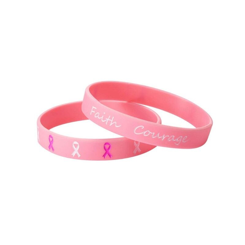 Silikon Gummi Armband Armband Hoffen Festigkeit Glauben Mut Erwachsene Jugendliche Bangl Q6PB
