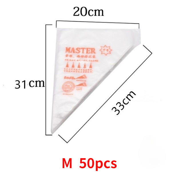 100/50/20 PCS Disposable Pastry Bag S/M/L Confectionery Bags Cake Cream Icing Fondant Decorating Kitchen Baking Piping Bag Tools: army green