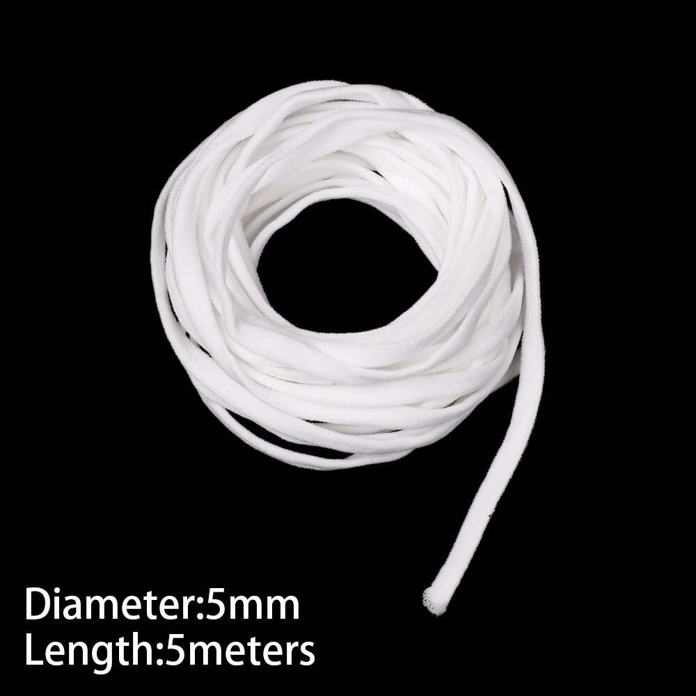 100Meters 3mm Round Making Mask Elastic Band Mask Rope Rubber Band String Mask Ear Cord Elastic Band DIY Crafts Accessories: 5M
