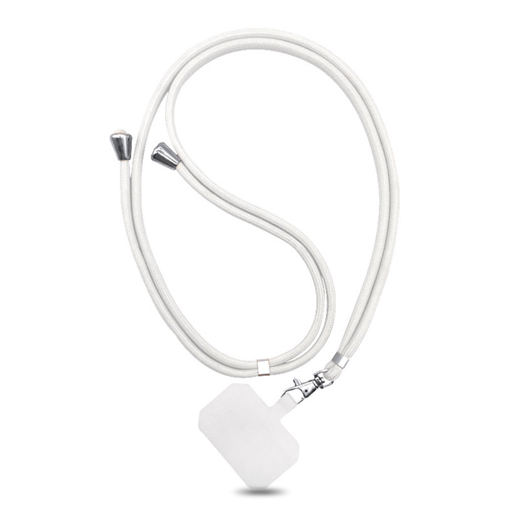 Cordón de teléfono Cordón universal para teléfono celular con correa de nailon ajustable para el cuello para iPhone 14 13 12 Pro X XR 8 7 Plus cuerda colgante: Negro