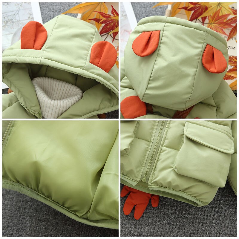 Jongens En Meisjes Down Parka Cartoon Dikke Fluwelen Bovenkleding Voor Baby 0-5 Jaar Oude Kinderen Leuke Winter Warm jas Hooded Kleding