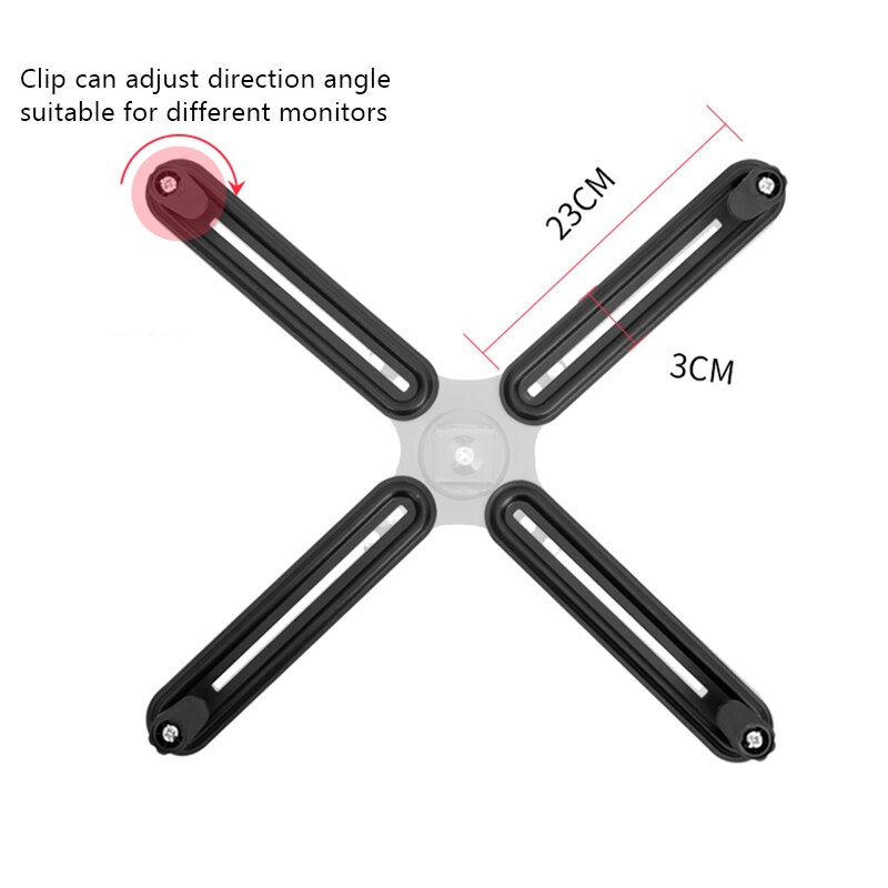 BEISHI Non VESA Adapter Kit for Mounting TV &amp; PC Monitor Screens 13" – 27” Without Rear Fixing Holes Loading Weight 10kg