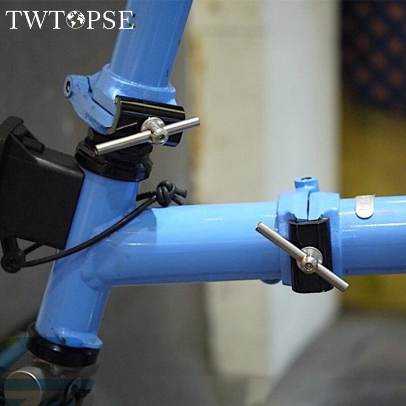 TWTOPSE Cycling Bike Magnetic Hinge Clamp Plate For Brompton Folding Bike Bicycle C Clamp Plate Lightweight 31.8g Aluminum Alloy