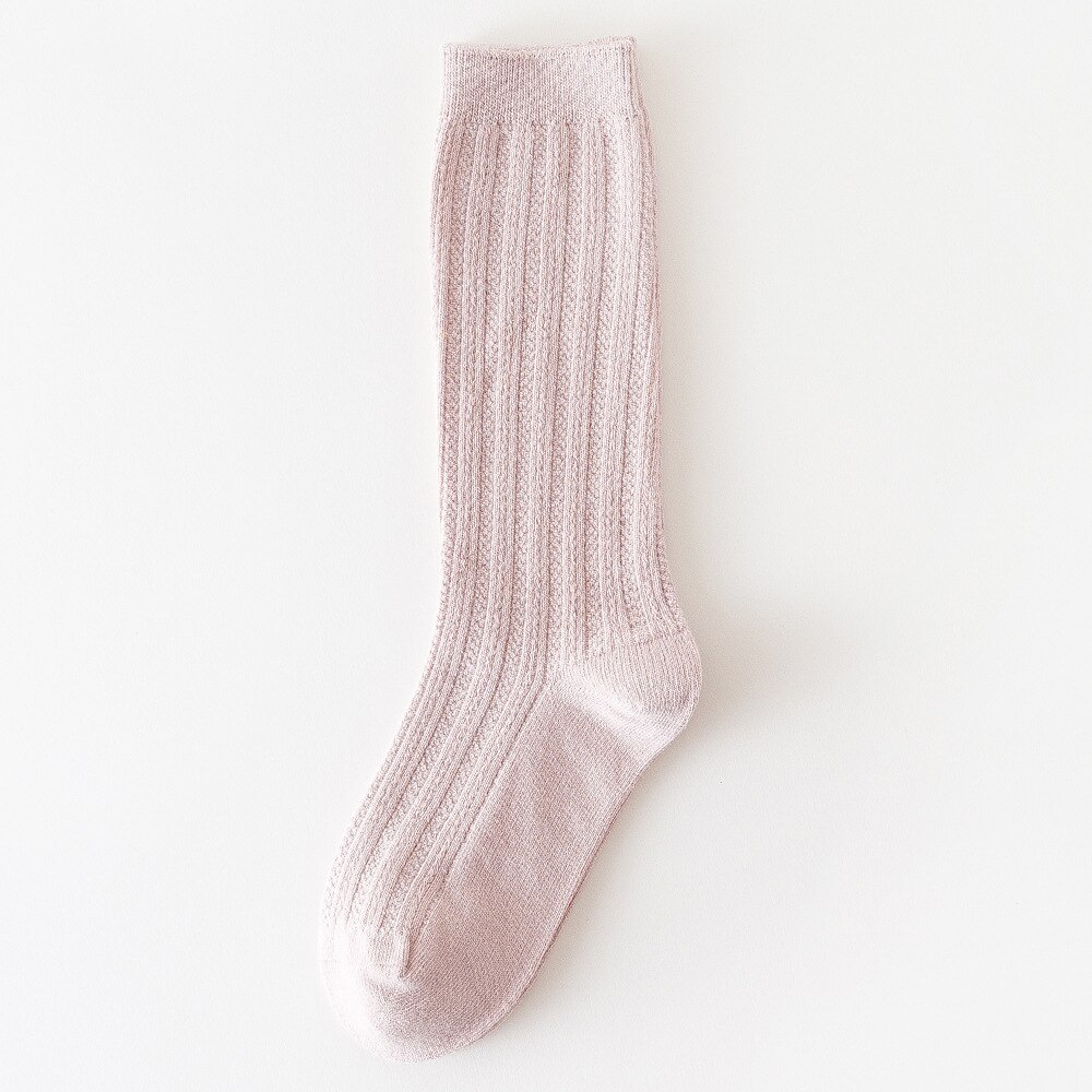 Kids Kinderen Katoenen Kniekousen Voor Meisjes Solid Gestreepte Baby Meisje Kniehoge Sokken Winter Sokken Voor Jongens Half sokken: 1 / 9-12Y
