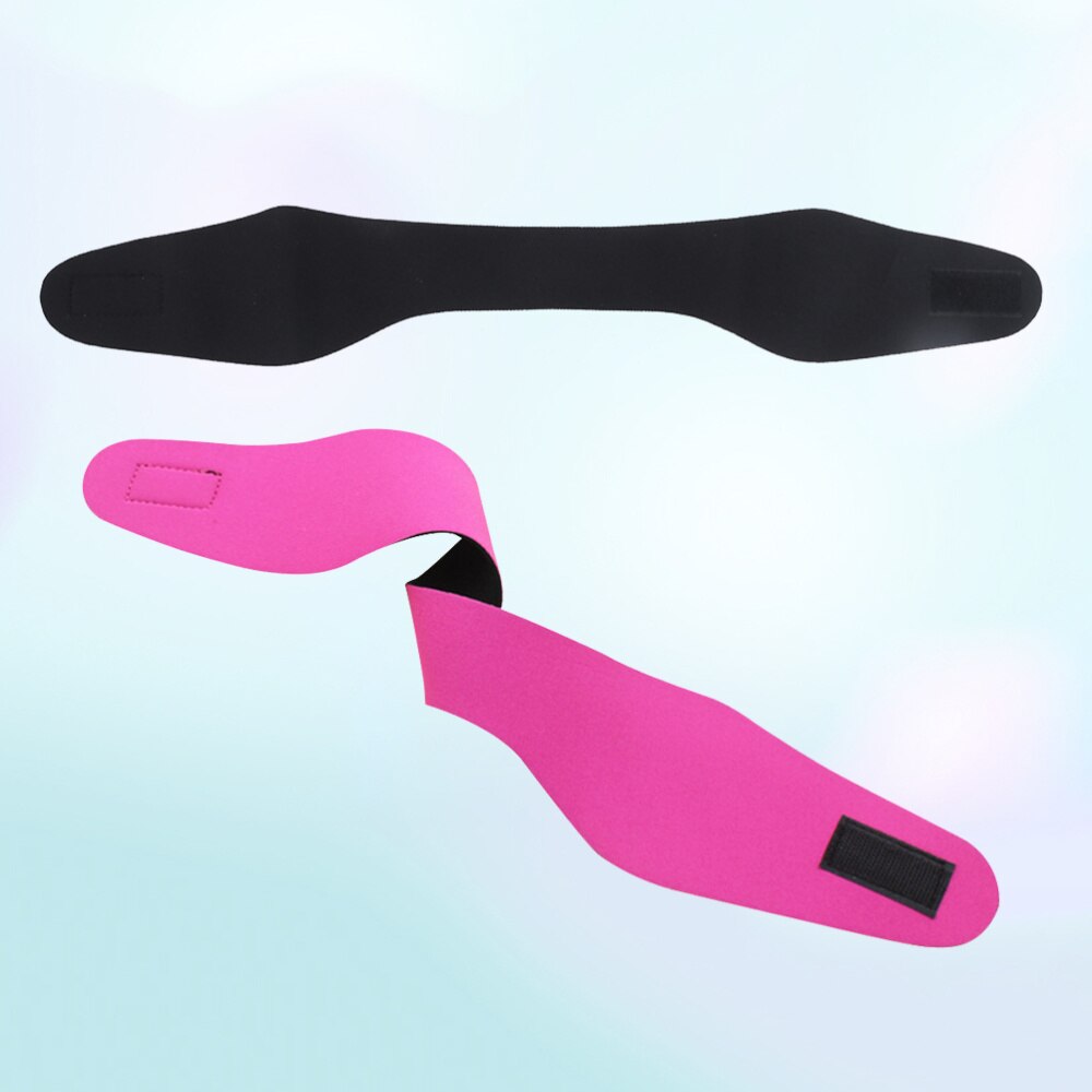 Diadema para nadar de neopreno ajustable para niños y adultos, 2 uds., protección para las orejas, Yoga, buceo, cinta para el pelo (rosado + negro, Sise)