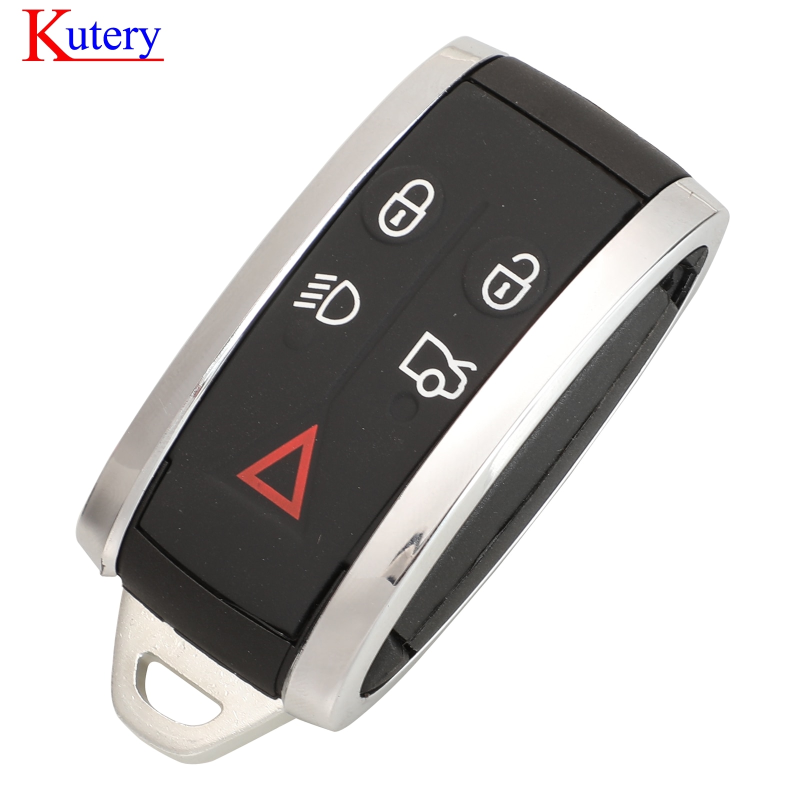 kutery 5 Buttons Key Fob Shell For Jaguar X XF XK XKR Remote Smart Prox Case Housing + Blade Replacement