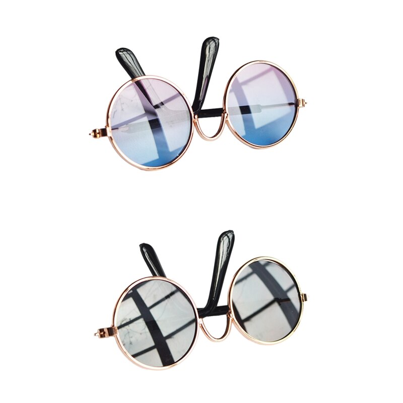 2 Stuks Mooie Gles Kat Huisdier Producten Eye-Wear Sungles Voor Kleine Hond Kat Pet 'S Props Accessoires-paars & Zwart