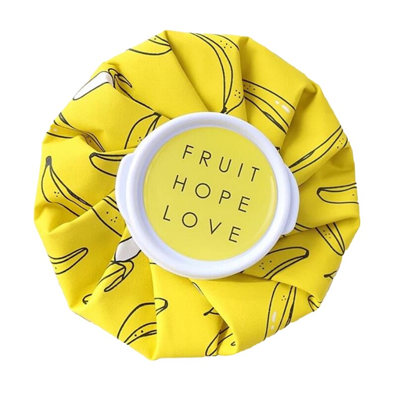 Bolsa para botella de agua de doble uso, bolsa de hielo de verano, reutilizable, con dibujos animados, para aliviar el dolor de las piernas, calentador de manos, artículos para el hogar: banana