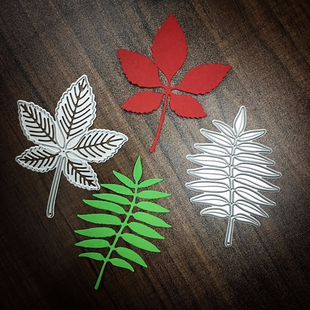 Kwiat liście metalowe wykrojniki klon drzewo liściaste Scrapbooking wykrojniki DIY tłoczona kartka album dekoracje ślubne