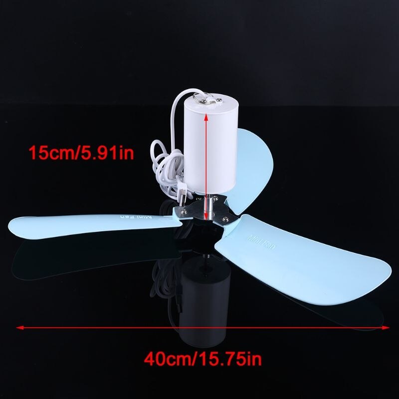 Universal 5V USB Powered Remote Control Timing Ceiling Fan Air Cooler Hanging Fan for Dormitory Bed Camping Outdoor Tent Picnic