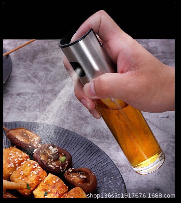Bbq Kookgerei Gereedschap Keuken Rvs Olijfolie Spuitbusfles Pomp Olie Pot Lekvrije Grill Bbq Spuit Olie dispenser