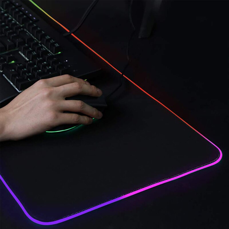 Tapete colorido da almofada do rato da iluminação do diodo emissor de luz do rgb para gdeals do jogo do computador portátil