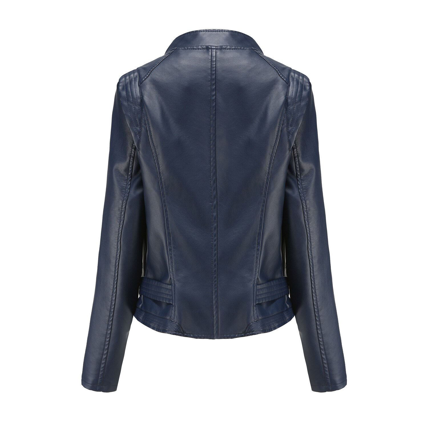 British Style Pu Lapel Women's Slim Leather Clothes Spring And Autumn Thin Long Sleeve Big Size Coat Short Jacket
