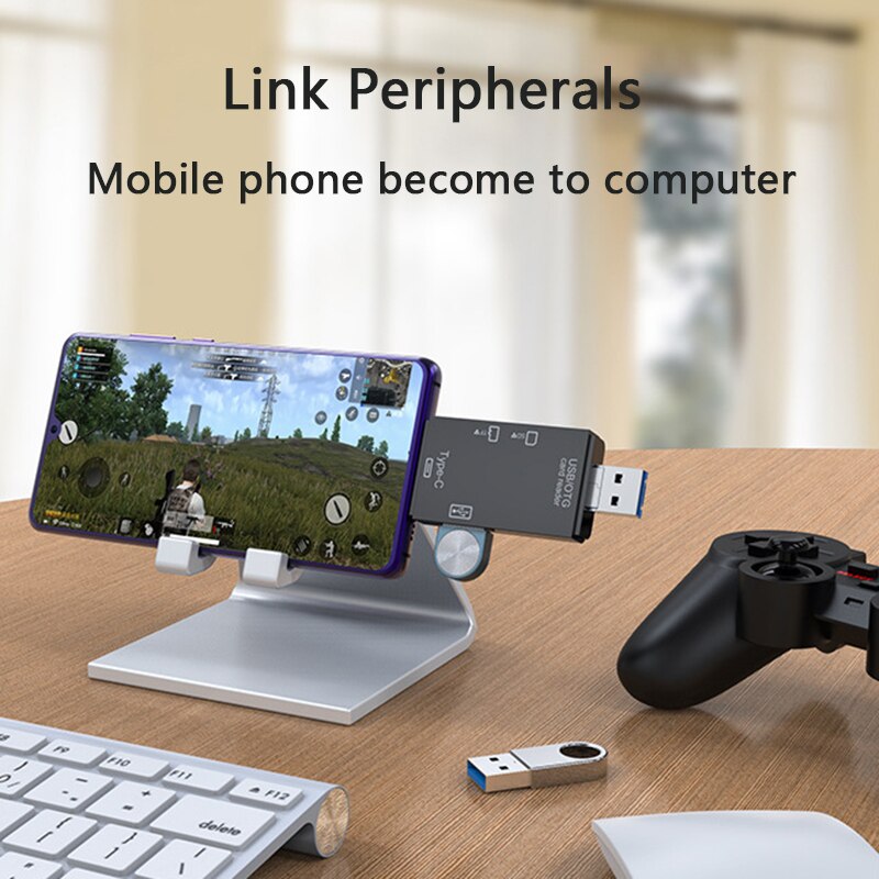 SD TF Card Reader USB 2.0 OTG Micro USB Type C Card Reader SD Memory Card Reader for Huawei Micro USB Type-C OTG Cardreader