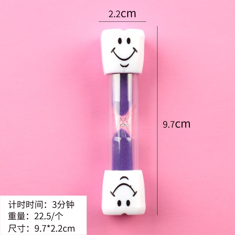 Kinderen Tandenpoetsen 3 Minuten Timer Lachend Gezicht Zandloper Decoratieve Creatieve Tijd Trechter Desktop Ornamenten Kids: Purple smiling face