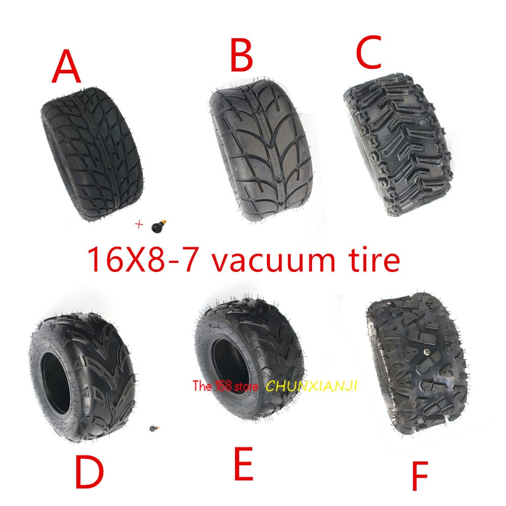 GO KART 16X8-7 inch Tubeless Tire 16 * 8-7(200/55-7) Highway Tyre Wear-resistant Wheel Tires for KARTING ATV UTV Buggy
