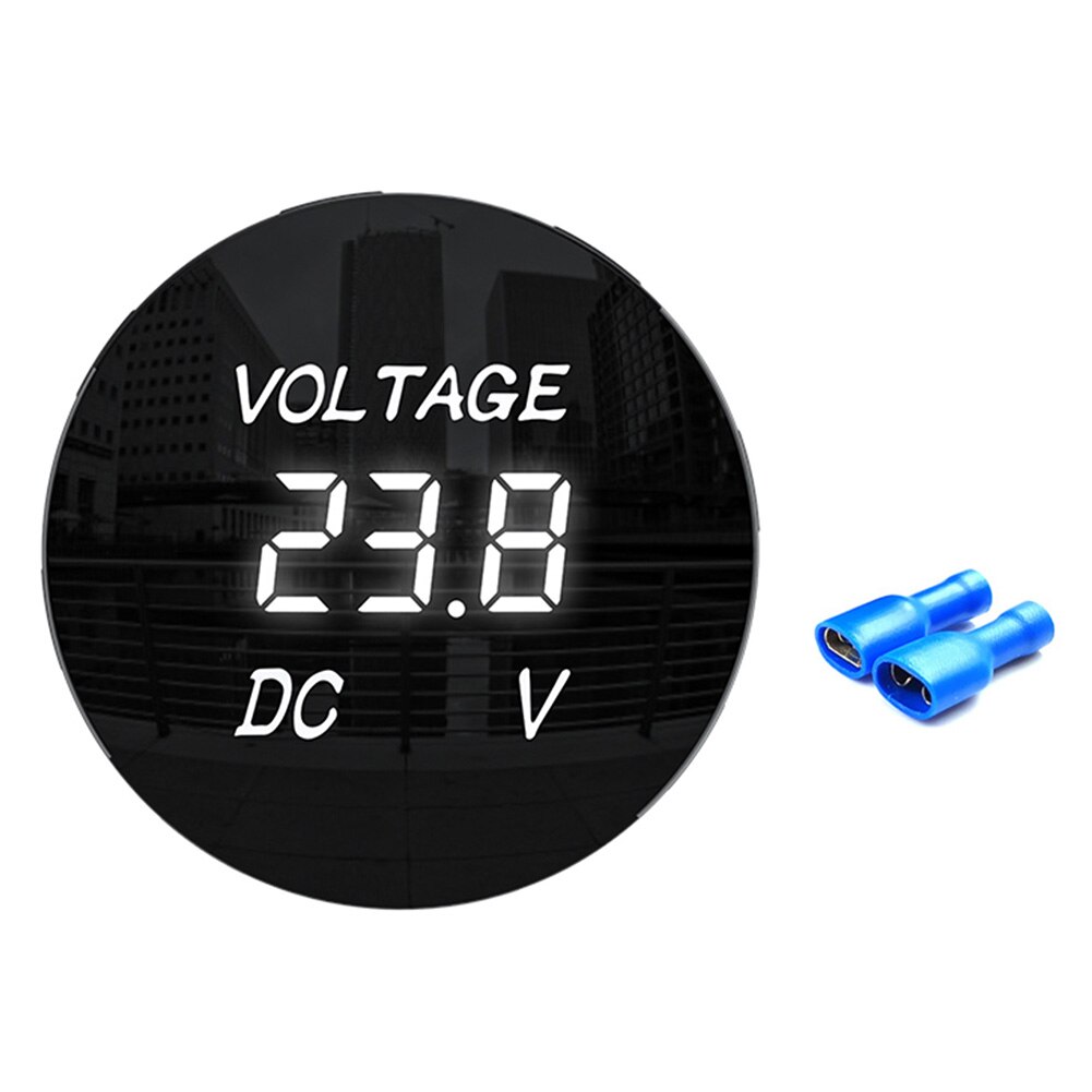 D3 DC 12V-24V Voltmeter Spannung Meter Tester Digital Tafel LED-anzeige Für Auto Auto Motorrad Stiefel ATV Lkw umrüsten Zubehör: Weiß