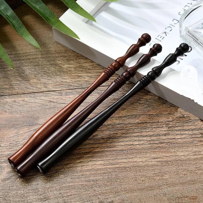 1Pc Kalligrafie Pen Houder Schuine/Rechte Engels Script Antieke Effen Kleur Hout Dip Pen Houder: Straight 