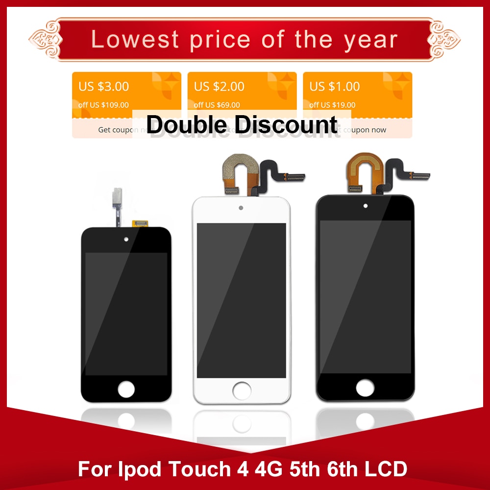 100% Tekst Sinbeda Voor Ipod Touch 4 4G 5th 6th Lcd Touch Screen Digitizer Voor Ipod 4G touch5 Touch6 Display Vervanging