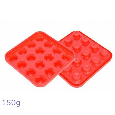 2 stk reguleringsstørrelse pool billardkugler bakke abs materiale 25 cm*25 cm bærende bakke (ekskluder kugler): Rød