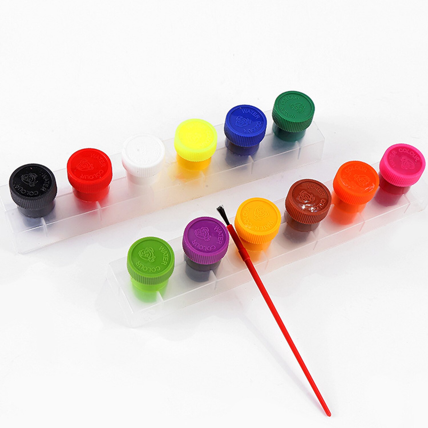 20ml 6 Colors Painting Paints Washable Gouache DIY Finger Painting Graffiti Pigments with 1 Bursh for Kids Children Home School