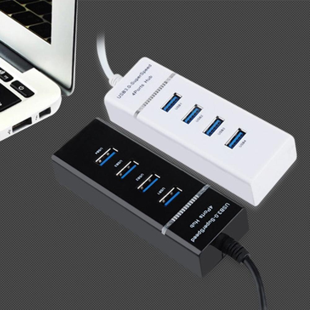 4 Poorten Usb 3.0 Hub Hub Multi Usb Splitter Expander Meerdere Usb 3 Hab Op/Uit Schakelaars Ac Adapter kabel Splitter Voor Pc Laptop