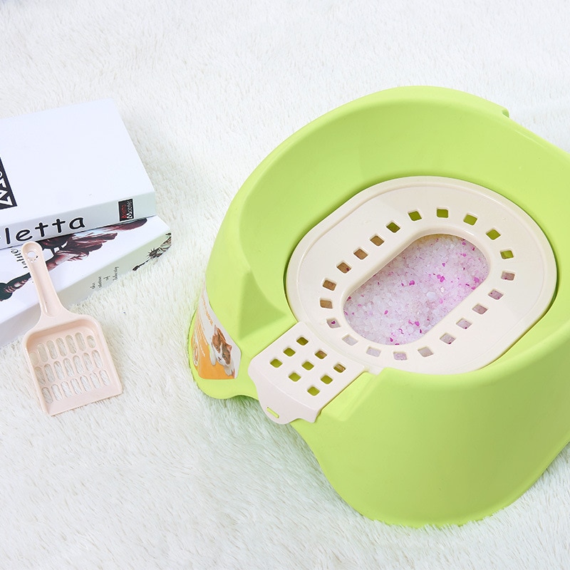 Grand bac à litière Wc fermé pour chat, Kit de toilette pour formation, bac à sable, Lettiera Gatto Chiusa Inodoro, fournitures en plastique EE50MC