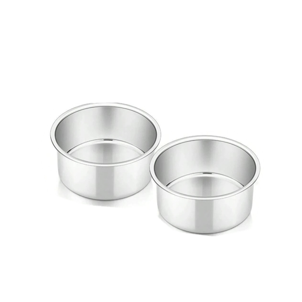 1/2/4/6 Stück feste 4-Zoll-Kuchenform aus Aluminium mit fester Basis, kleine Kuchenform, wiederverwendbar, runde Kuchendosen, Küchenhelfer, perfekt zum Backen