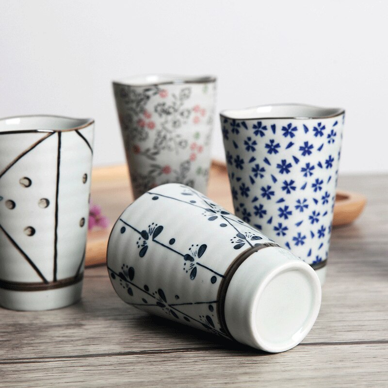 Nimitime japansk keramikkopp handmålad blommig tekopp kaffekopp ölmuggset