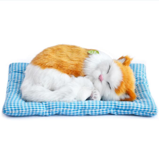 Simulation animal chat lit chien animal de compagnie d'anniversaire Simulation jouets pour enfants endormi chat chien électronique animal de compagnie: huang kuai mao BD
