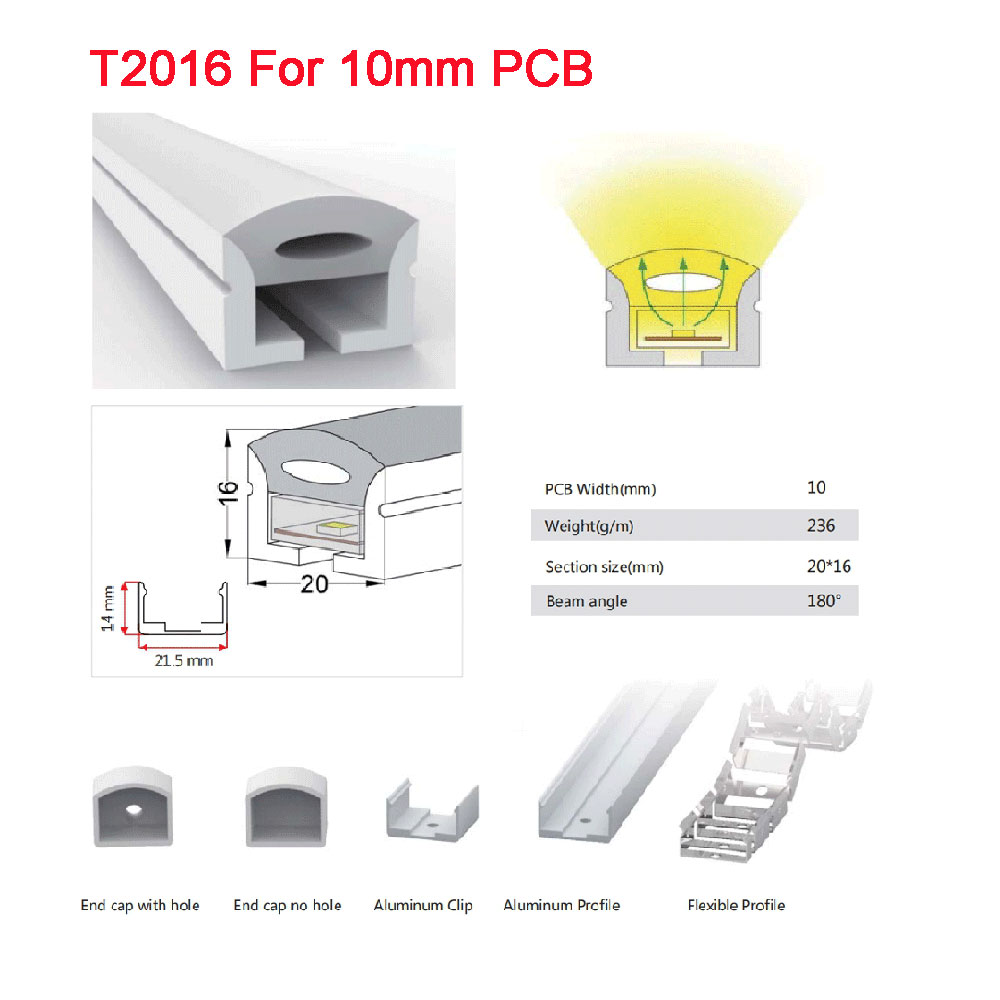 Tube de lampe néon souple LED, gel de pton flexible, bande lumineuse adressable, étanche IP67, WS2812B, WS2811, SK6812