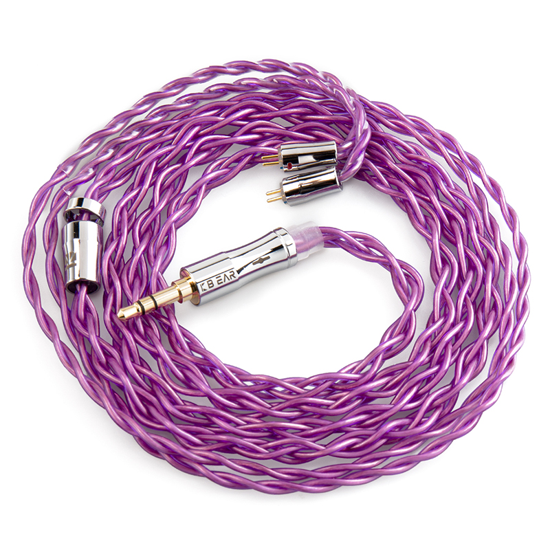 KBEAR Glory 4 Core 6N Single Crystal Copper Upgraded Earphone Cable 2PIN/QDC/MMCX/TFZ Earbuds Connector for KS1 KS2 LARK KZ IEMS