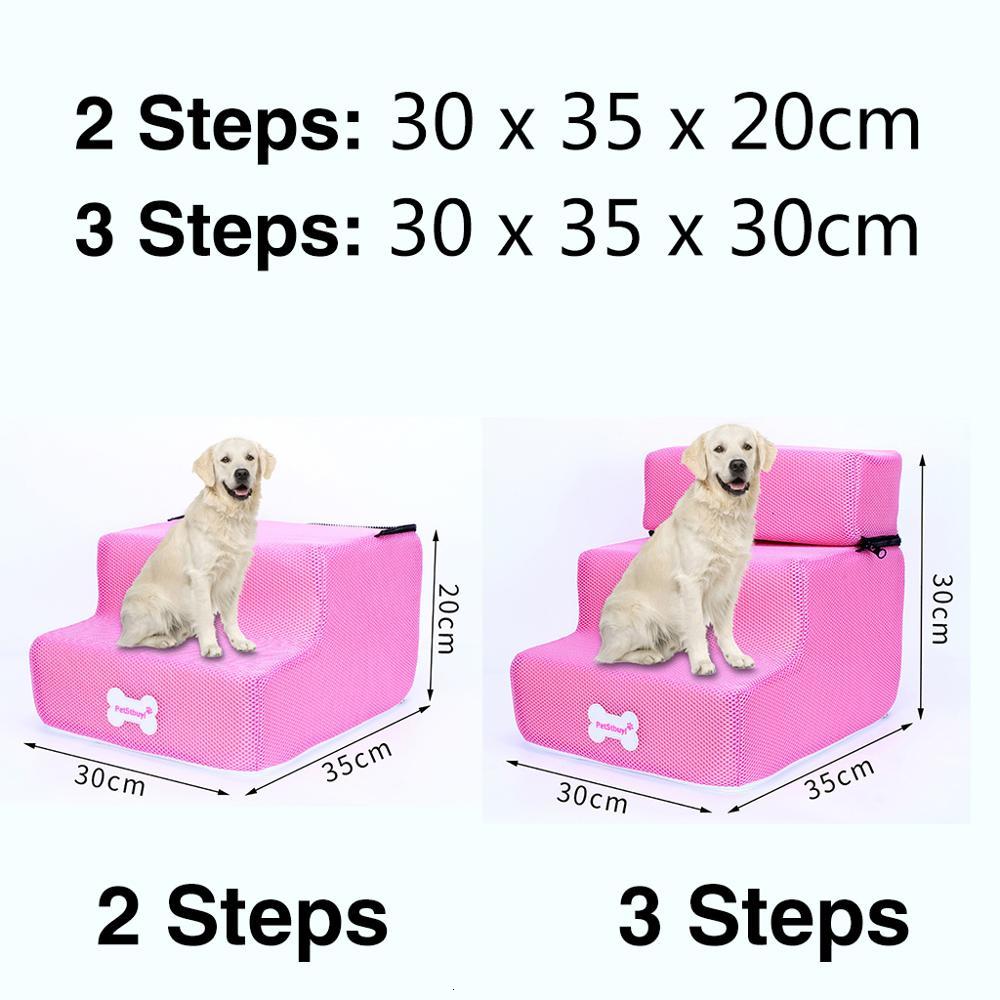 Huisdier Bed Trappen Huisdier Trappen 2/3 Ladder Hond Huis Puppy Cat Bed Stappen Mesh Opvouwbare Afneembare Pet Bed Kat Hond ramp Puppy Benodigdheden: J / 2Steps