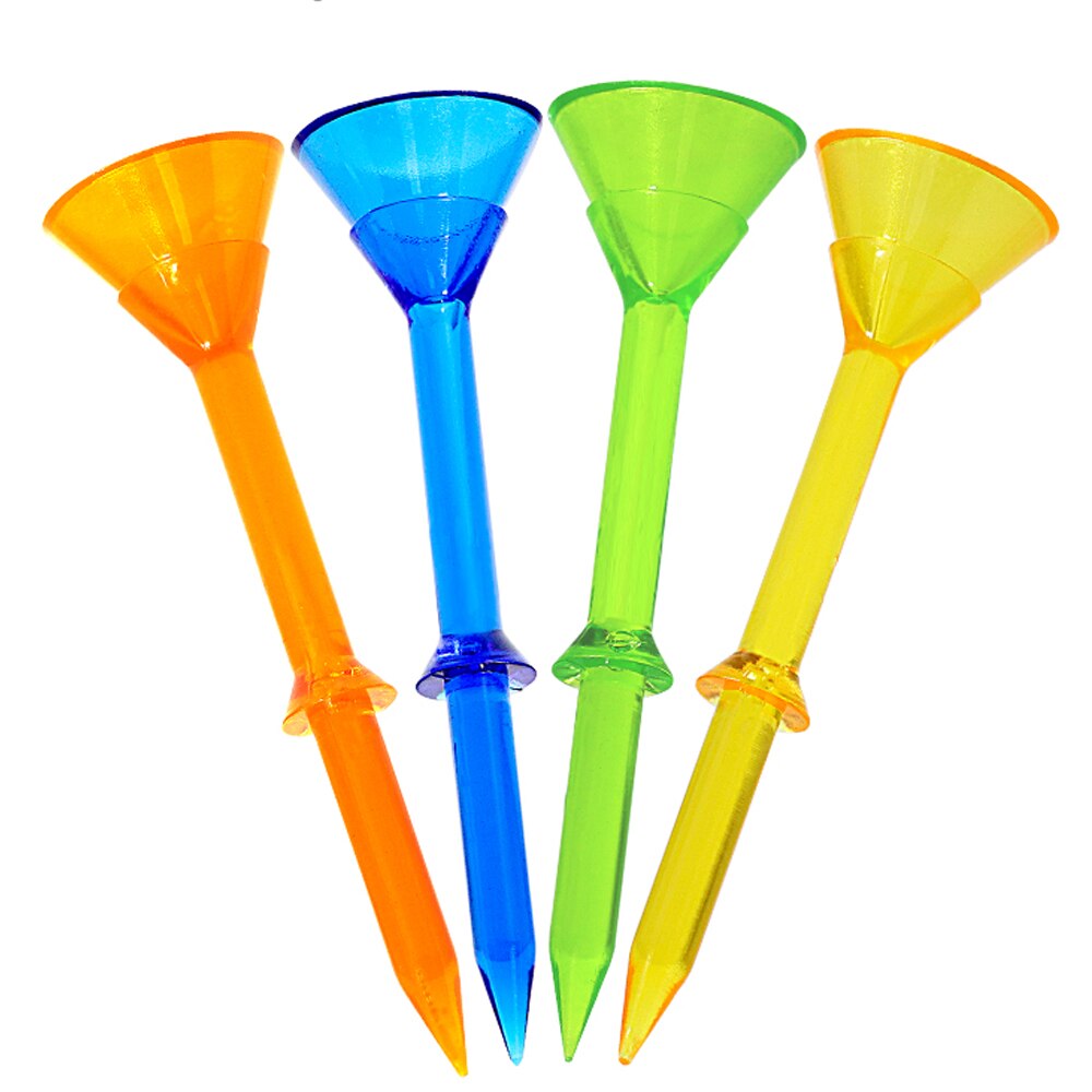 50Pcs Upgrade Big Cup Golf Tees 3-1/4" Unbreakable Plastic Golf Tee Reduce Friction &amp; Side Spin Reusable For