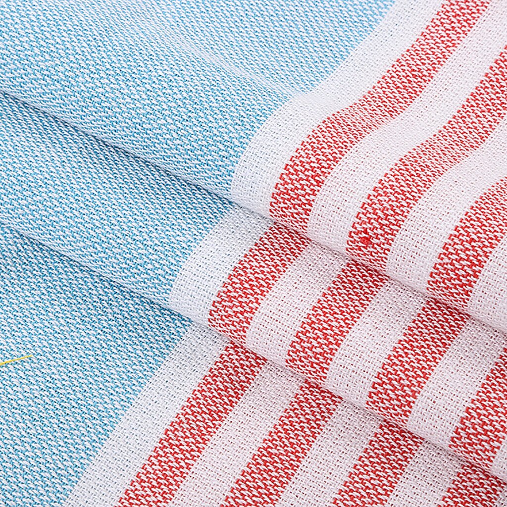 Ouneed Adult Bath Towel Cotton Turkey Simple Stripe Pattern Fringe Beach Towel Stained Jacquard Towel Bath Towels