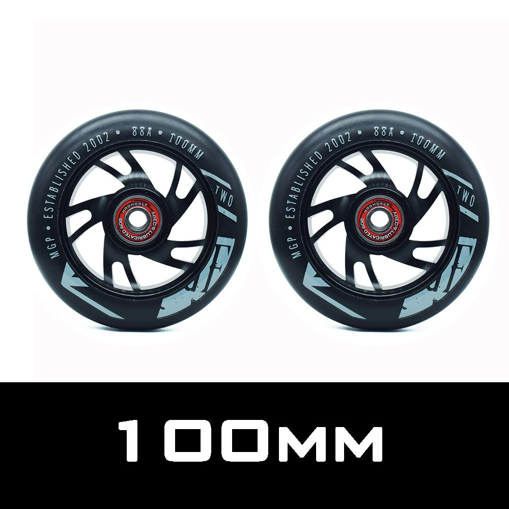 Brand Iron 110mm scooter wheels 88A hardness skating wheel 100mm 110mm Alloy scooter wheels Iron Aggressive tire ABEC-9 bearing: 100mm model6