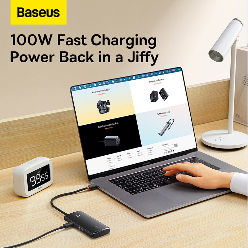 Baseus USB C Hub Typ C zu HDMI-kompatibel 4K USB 3,0 Adapter Typ C Hub Dock Docking Bahnhof Für MacBook Profi Luft USB C Splitter