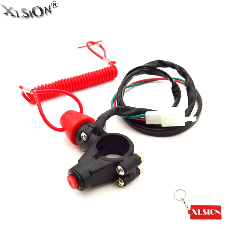 XLSION Tether Safety Engine Stop Kill Switch Push Button For Chinese Mini Dirt Bike ATV Pocket Bike