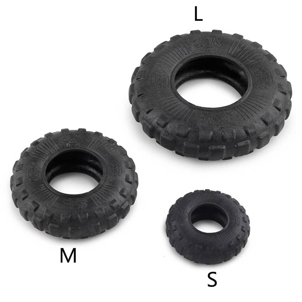 NACOCO Dog Chew Toys Pet Tire Toys Molar Cat Motorcycle Cleaning Teeth Rubber Black for Dogs