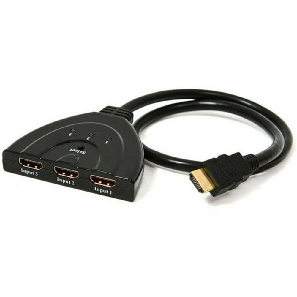 3 Port HDMI Splitter Cable Auto Switcher Adapter 1080P for LCD HDTV PS3 XBOX