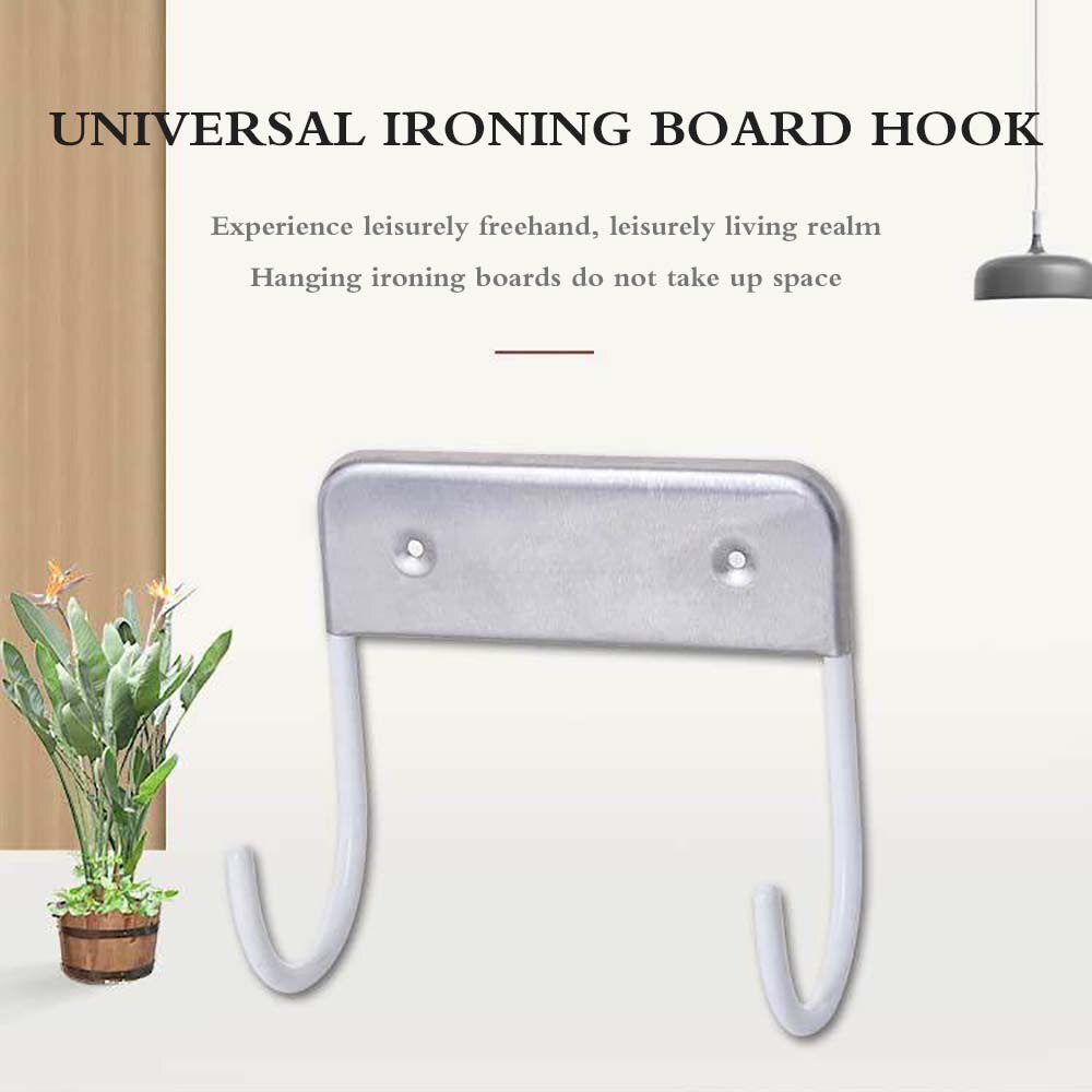Electric Iron Rack Hanger Double Hook Stainless Steel Ironing Board Hotel Iron Laundry Rooms Storage Wall Organizer