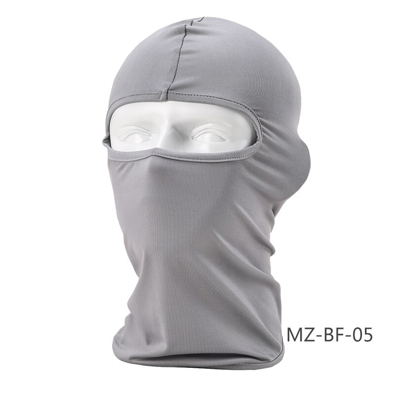 HEROBIKER-pasamontañas de LICRA para motociclista, máscara de Moto, Viso, Antivento, transpirable, Nuova: Gray-MZ-BF-05