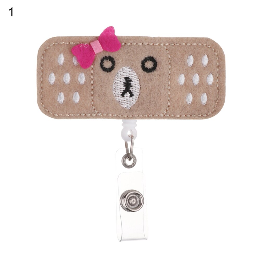 1pc klud sygeplejerske udtrækkeligt badge pull spænde hjul clip sød tegning bandage stil studerende id-kort badge holder