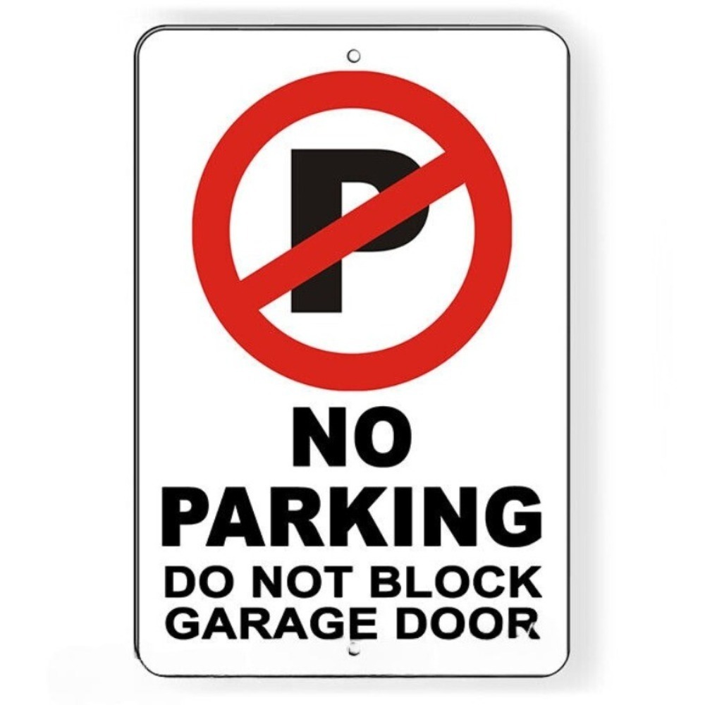 Guardian Path No Parking Near Garage Sign - Violators Towed Instantly, Durable Plastic, Large Bold Lettering: Default Title